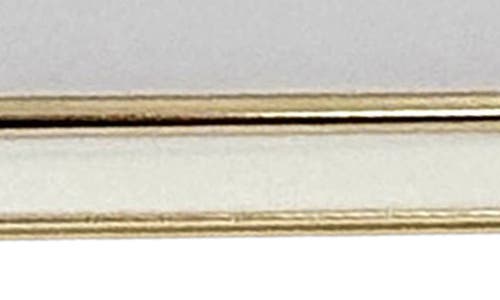 Siena Wide Enamel With Gold Frame, 5 X 7 In White