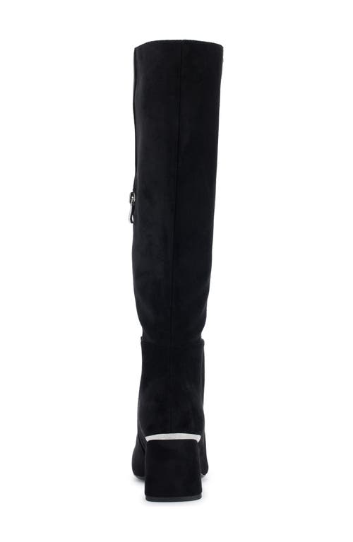 Dkny Cana Knee High Block Heel Boot In Black