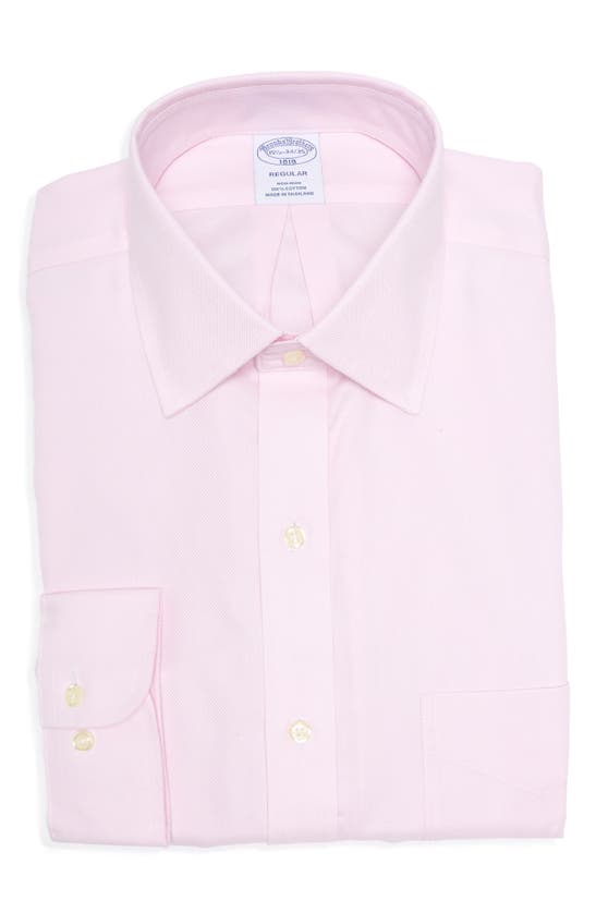 Brooks Brothers Regular Fit Non-iron Oxford Cotton Dress Shirt In Pink