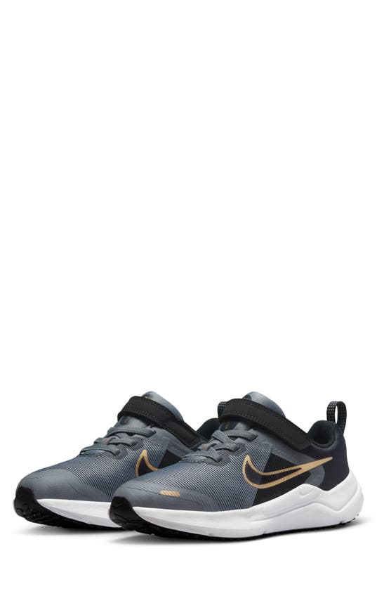Nike Downshifter 12 Little Kids' Shoes In Grey/ Metallic Gold