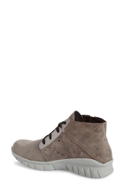 Naot Polaris High Top Sneaker In Foggy Gray Leather
