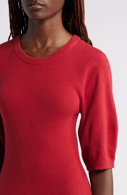 Shop Treasure & Bond Pima Cotton Blend Sweater Dress In Red Rio