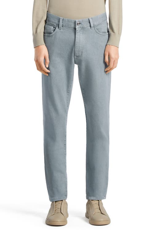 ZEGNA Garment Dyed City Fit Jeans Glacier Blue at Nordstrom,