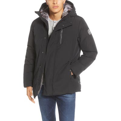 Save The Duck Faux Fur Lined Hooded Parka, Black