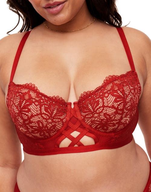 Shop Adore Me Diara Contour Balconette Bra In Dark Red