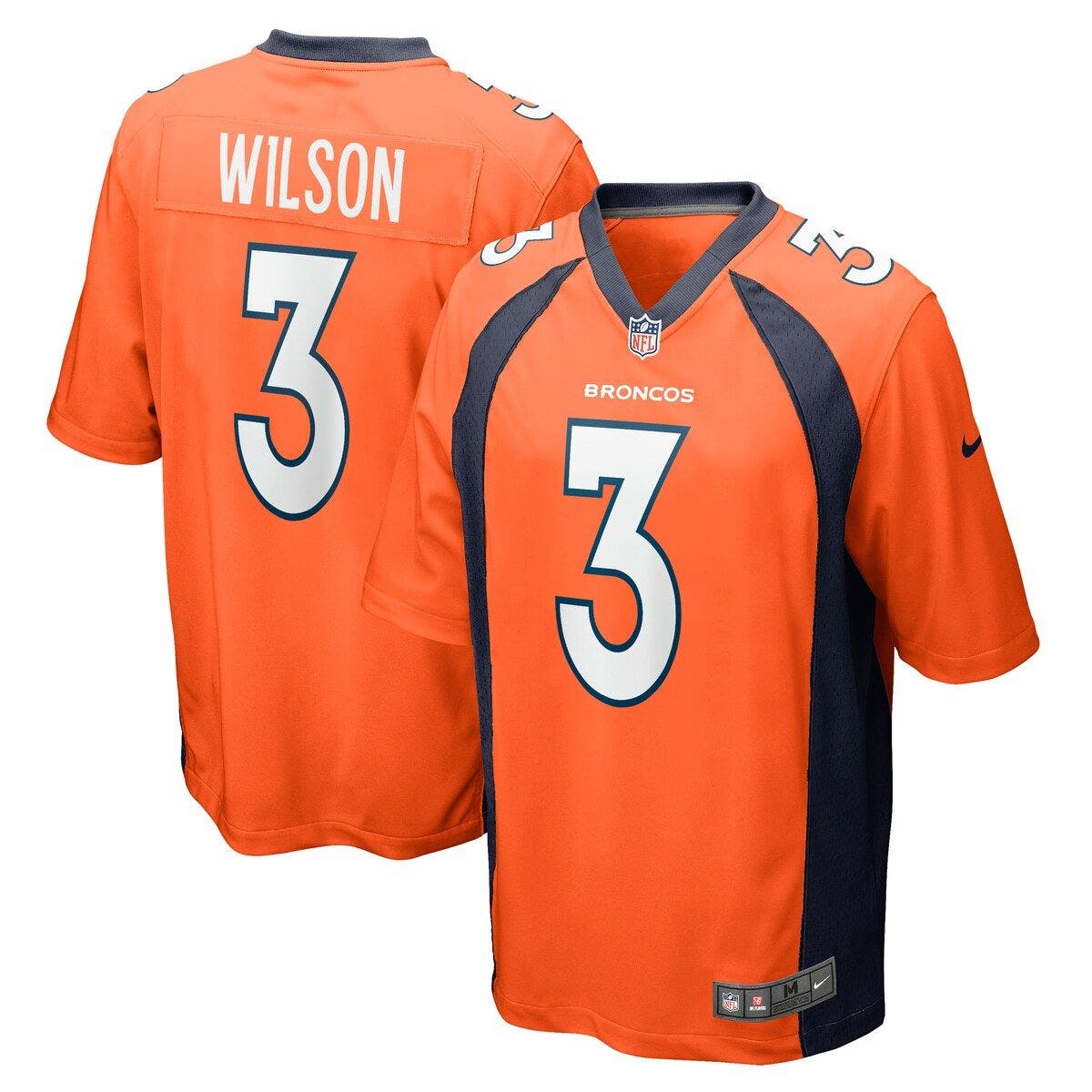 Mens Russell Wilson Orange Denver Broncos Game Jersey at Nordstrom Nordstrom Men Sport & Swimwear Sportswear Sports Tops 
