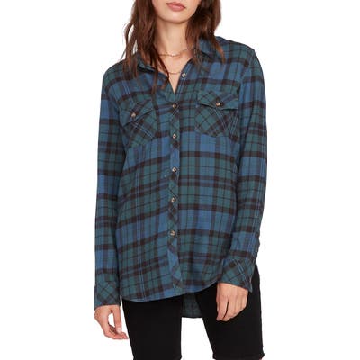 Volcom Getting Rad Plaid Top, Green