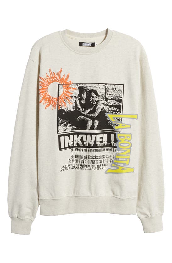 Shop Renowned Sunsets At The Inkwell Graphic Sweatshirt In Heather Grey