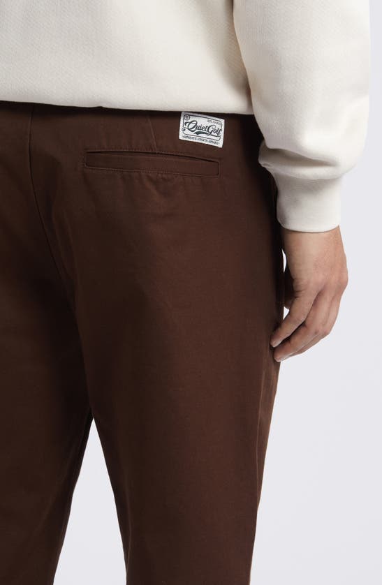 Shop Quiet Golf Badge Golf Pants In Brown