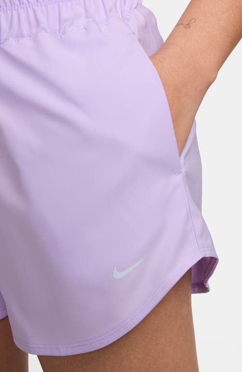 Shop Nike Dri-fit Ultrahigh Waist 3-inch Brief Lined Shorts In Lilac Bloom/reflective Silv