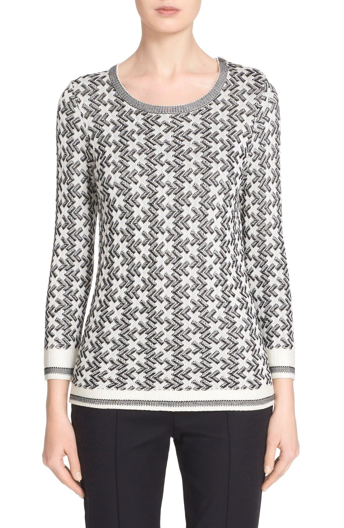 St. John Collection Jacquard Knit Sweater Nordstrom