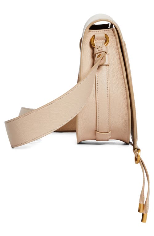 Shop Chloé Large Marcie Leather Crossbody Bag In Cement Pink