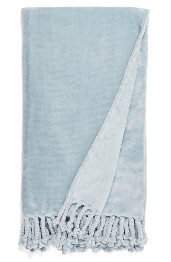 Nordstrom Bliss Plush Throw Blanket In Blue Pearl