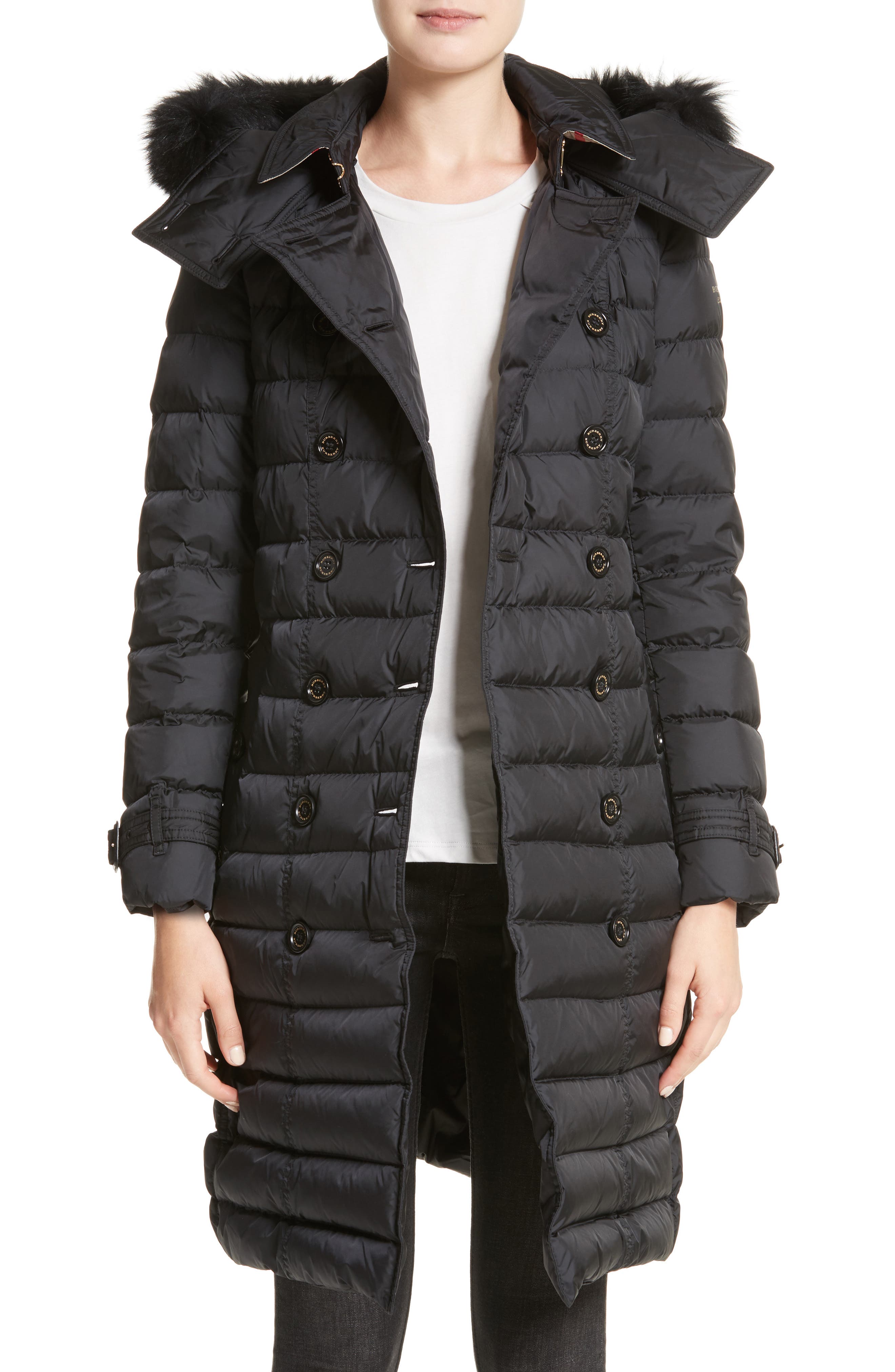 Burberry Hooded Down Puffer Coat with 