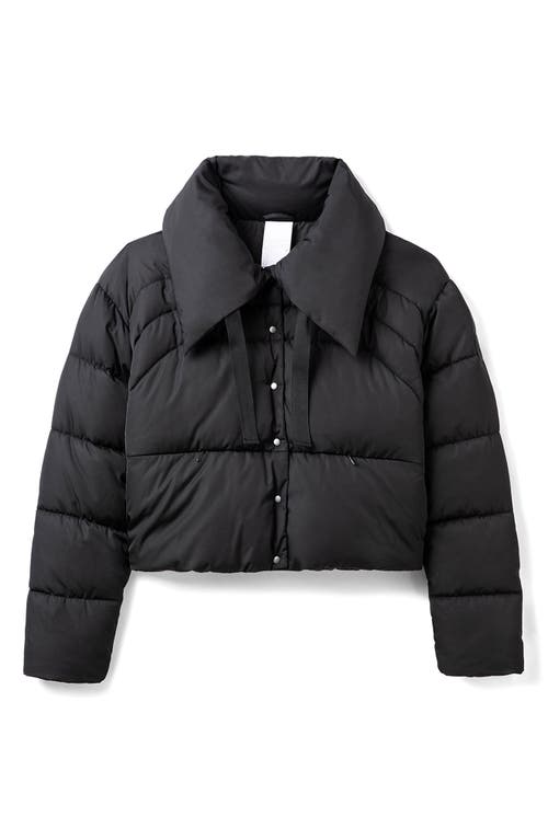 Noize Crop Puffer Jacket In Black