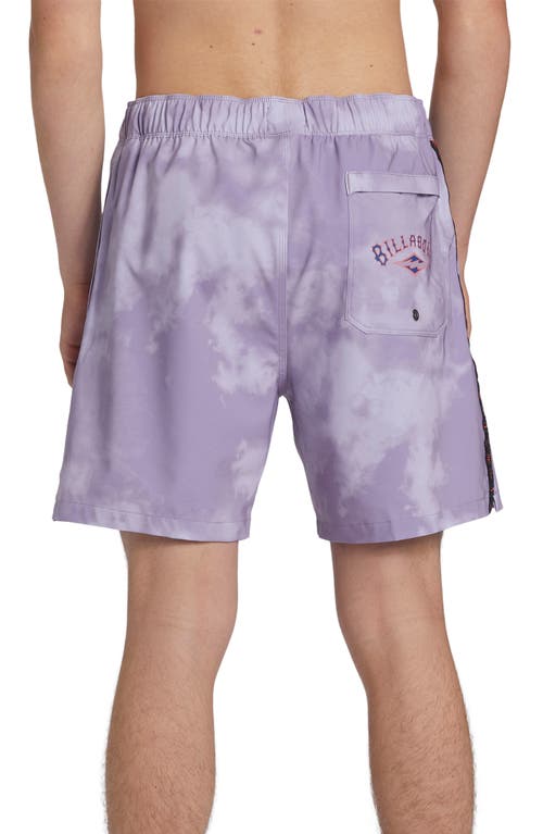 Shop Billabong D Bah Layback Swim Trunks In Purple Ash