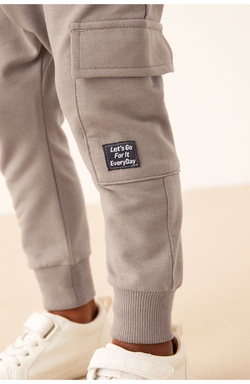 Shop Next Kids' Stretch Cotton Utility Skinny Joggers In Grey