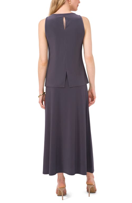 Vince Camuto V-neck Split Back Tank In Charcoal 021