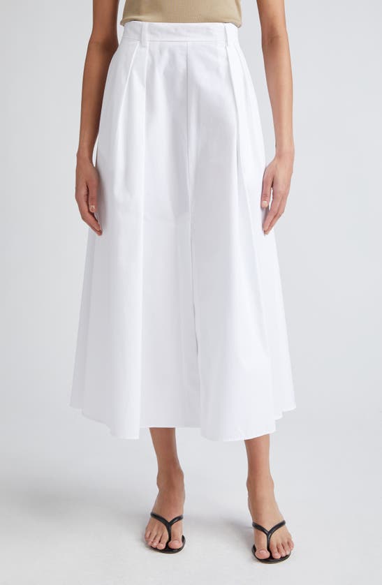 Shop Rohe A-line Cotton Poplin Skirt In White