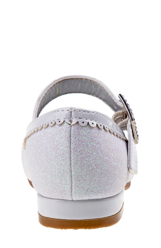 Josmo Toddler Girls Strap Low Heeled Dress Shoes In White Glitter