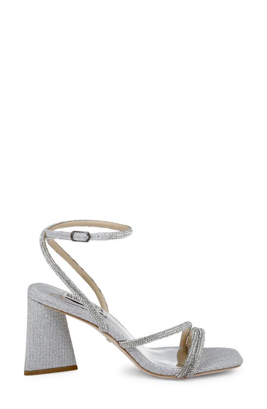 Shop Badgley Mischka Collection Freedom Ankle Strap Sandal In Silver