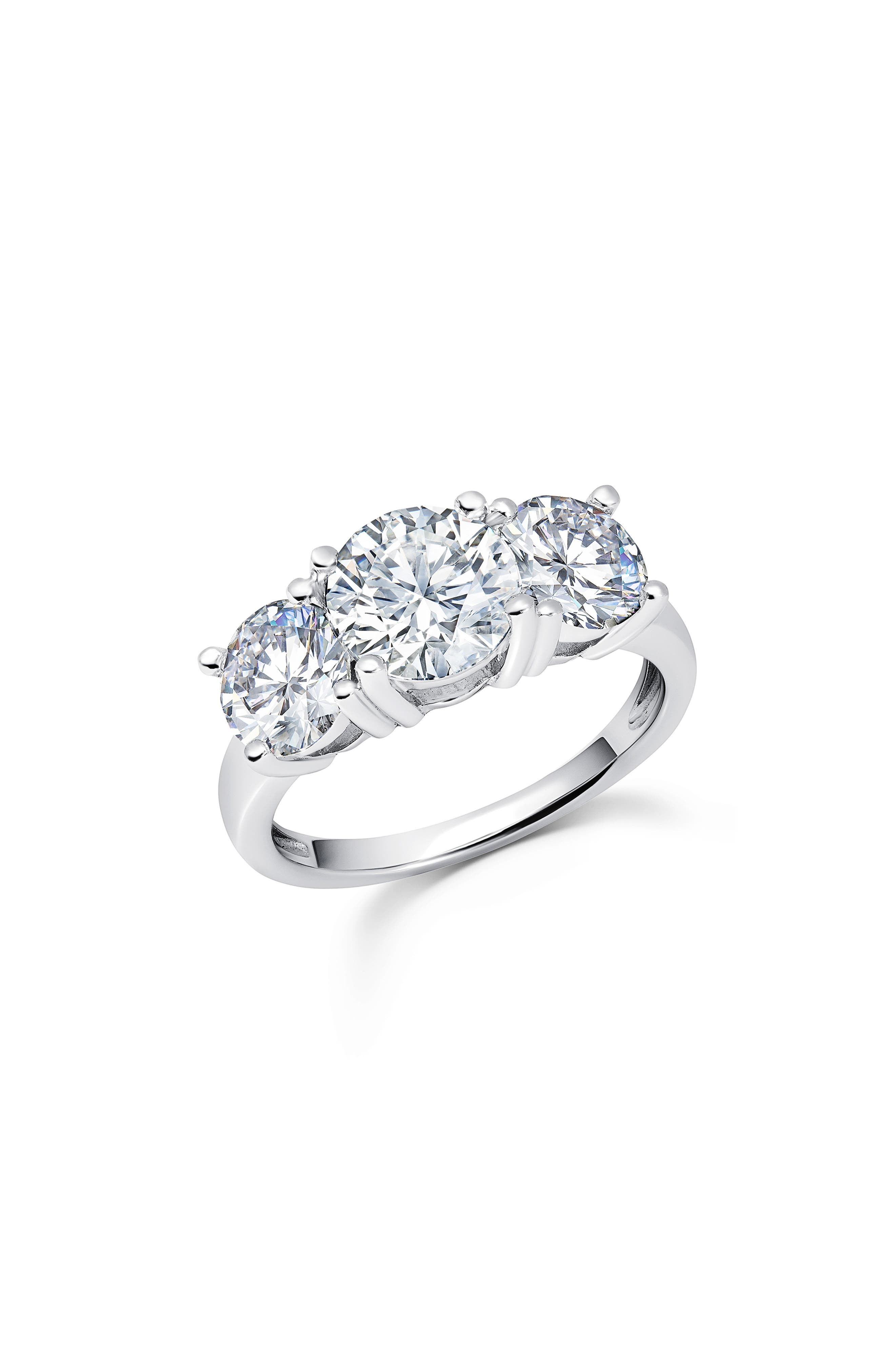 NELSON KENT Womens Romantic Imitation Diamond Heart-Shaped Zircon Ring Silver Plated