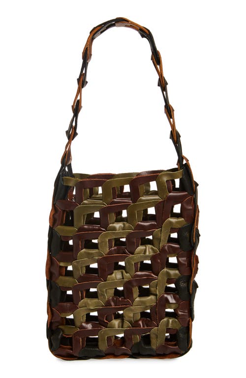 Sc103 Medium Links Leather Tote In Cask