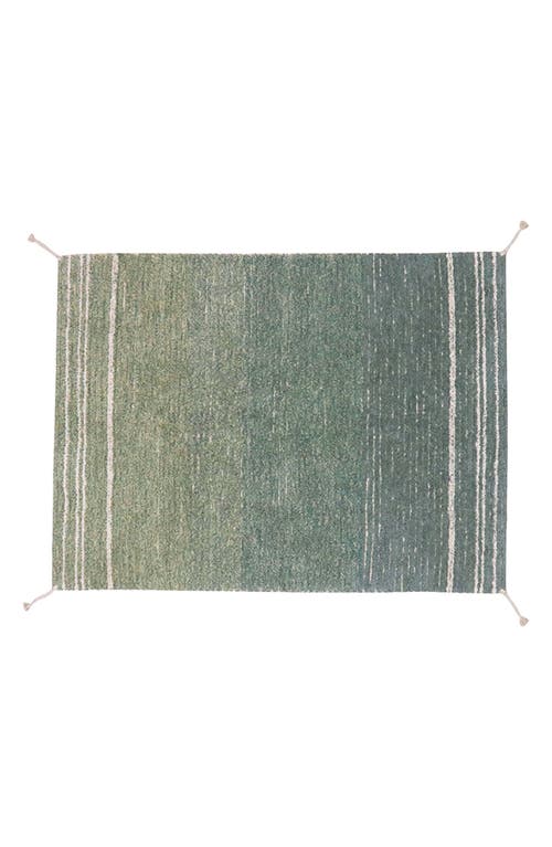 Lorena Canals Reversible Washable Recycled Cotton Blend Rug In Vintage Blue Olive/natural