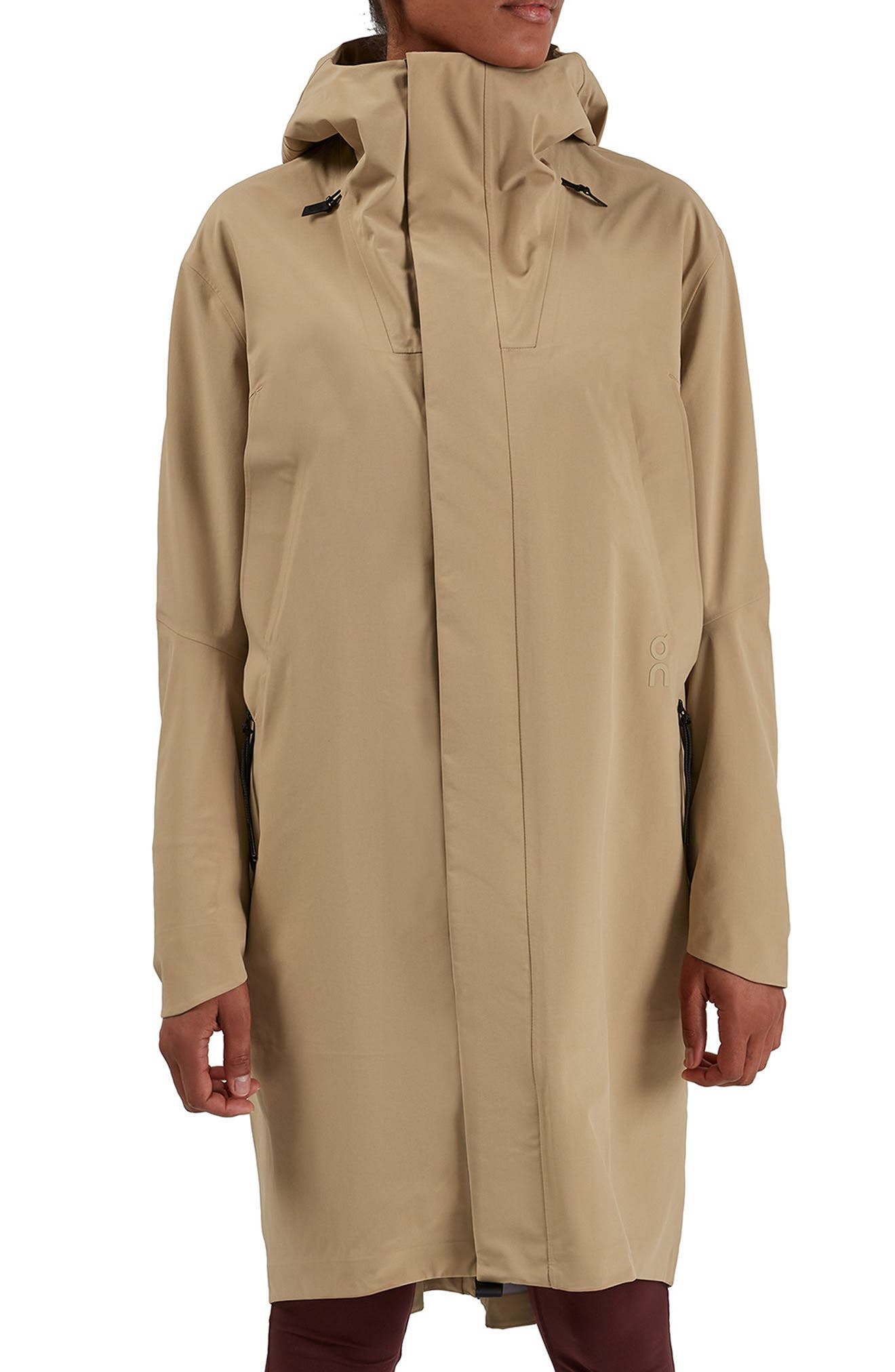 brown rain jacket women's