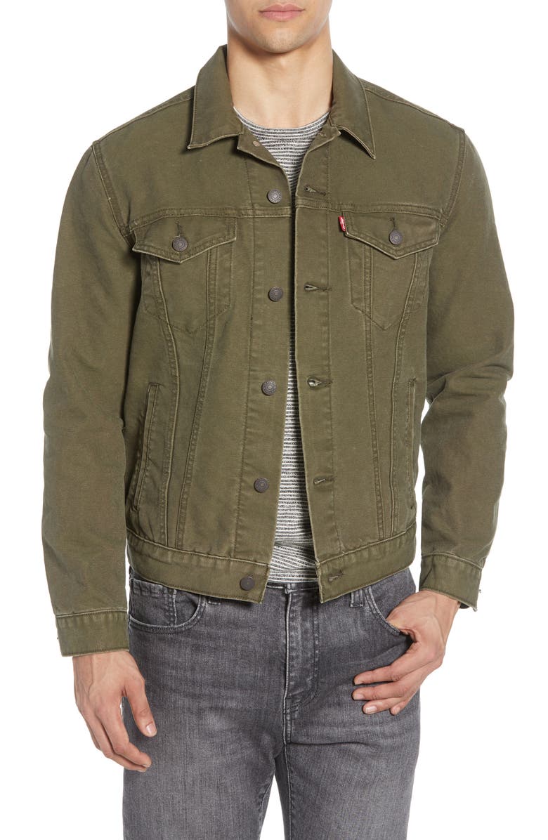 Levis olive green jacket Clearance