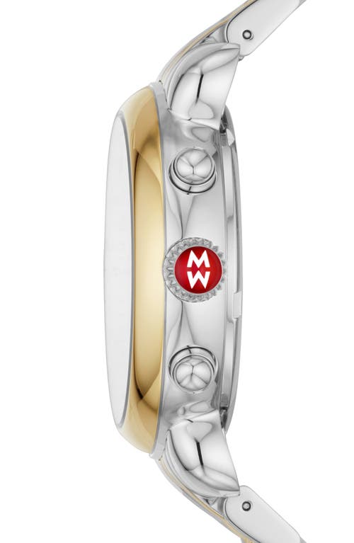 Michele Csx Two-tone Diamond Bracelet Watch, 39mm In Gold/silver