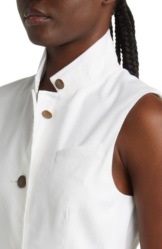 Shop Rag & Bone Slade Sleeveless Linen Blend Minidress In White