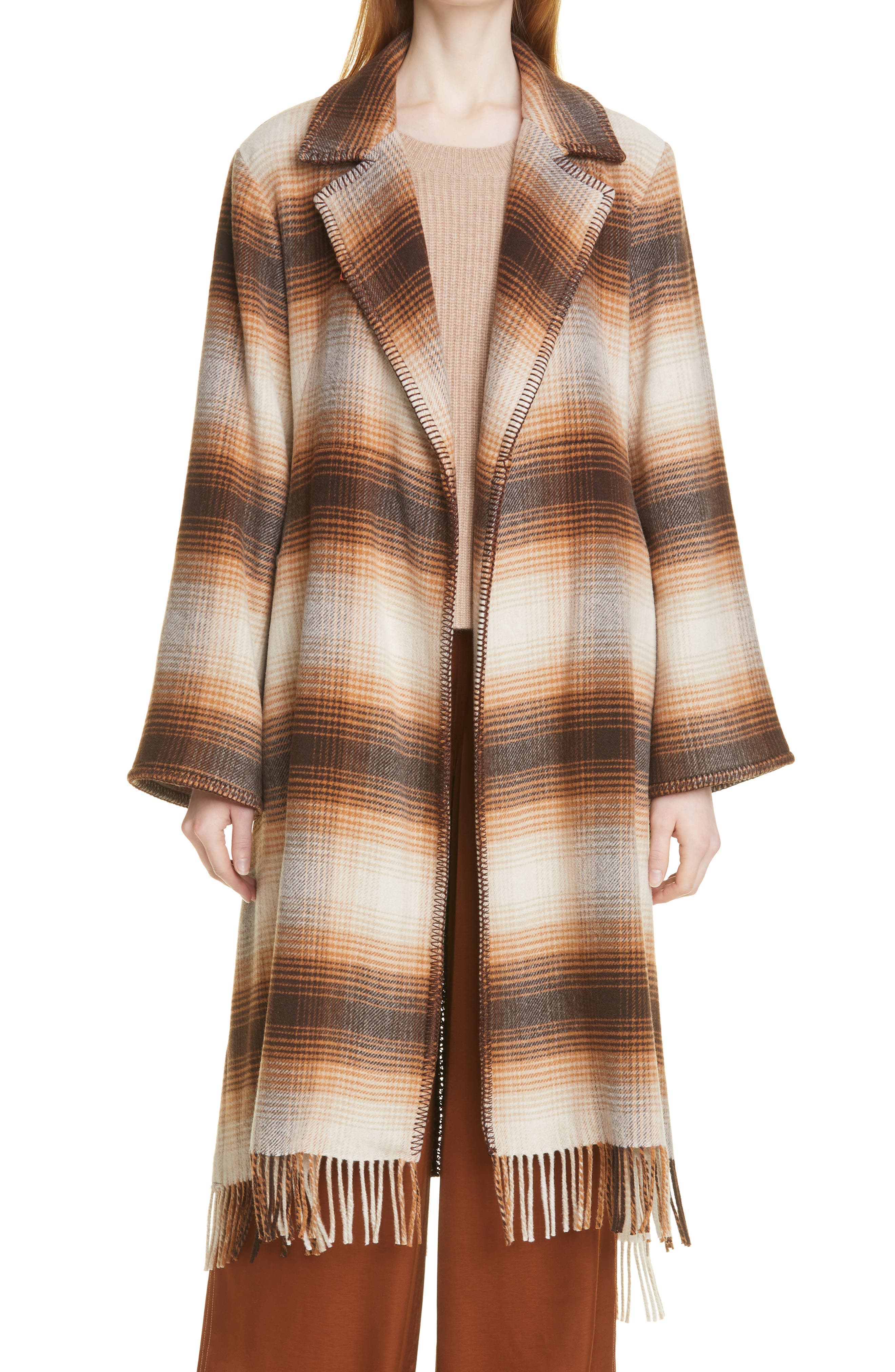 plaid blanket jacket