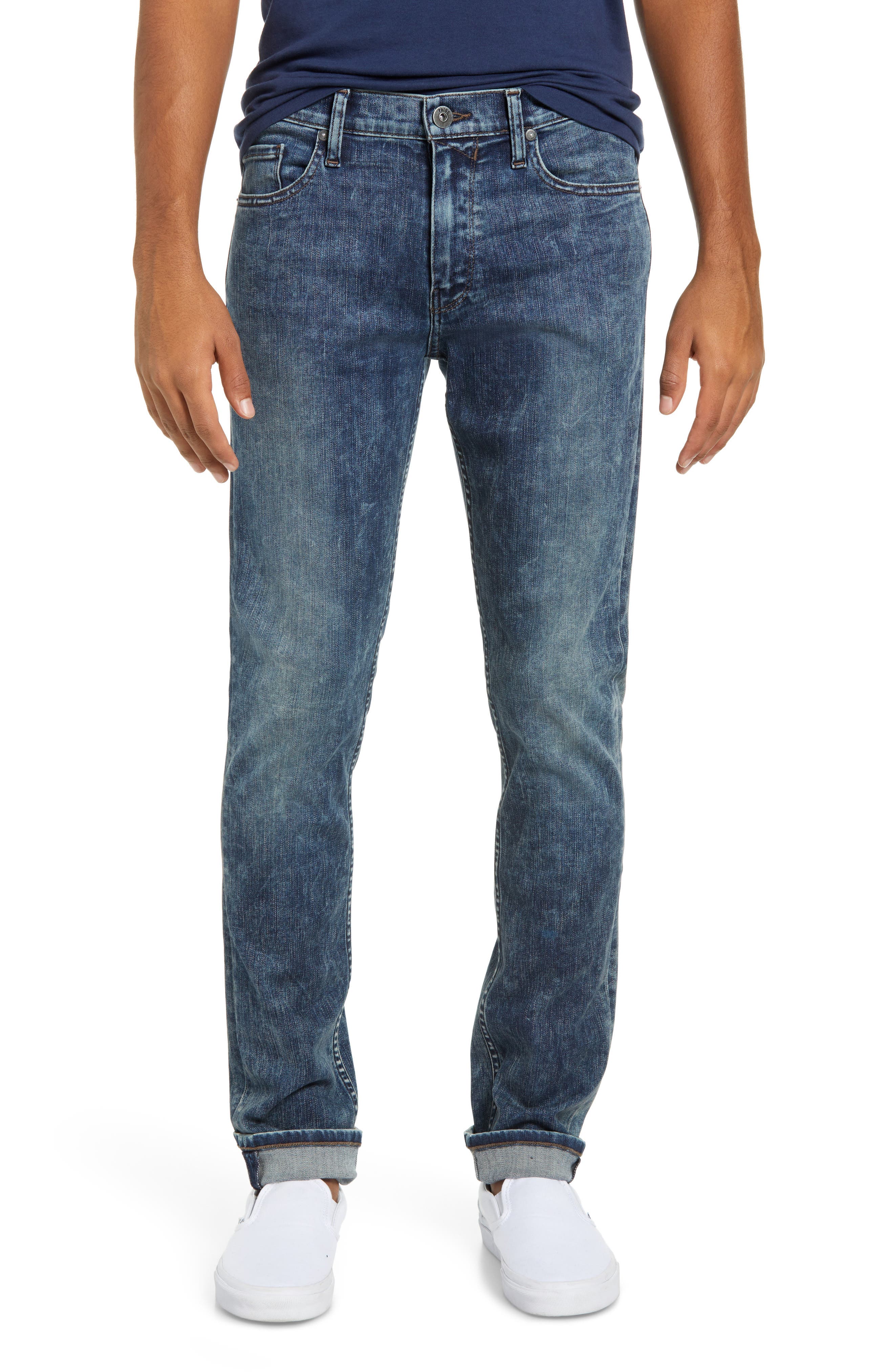 acid wash slim fit jeans