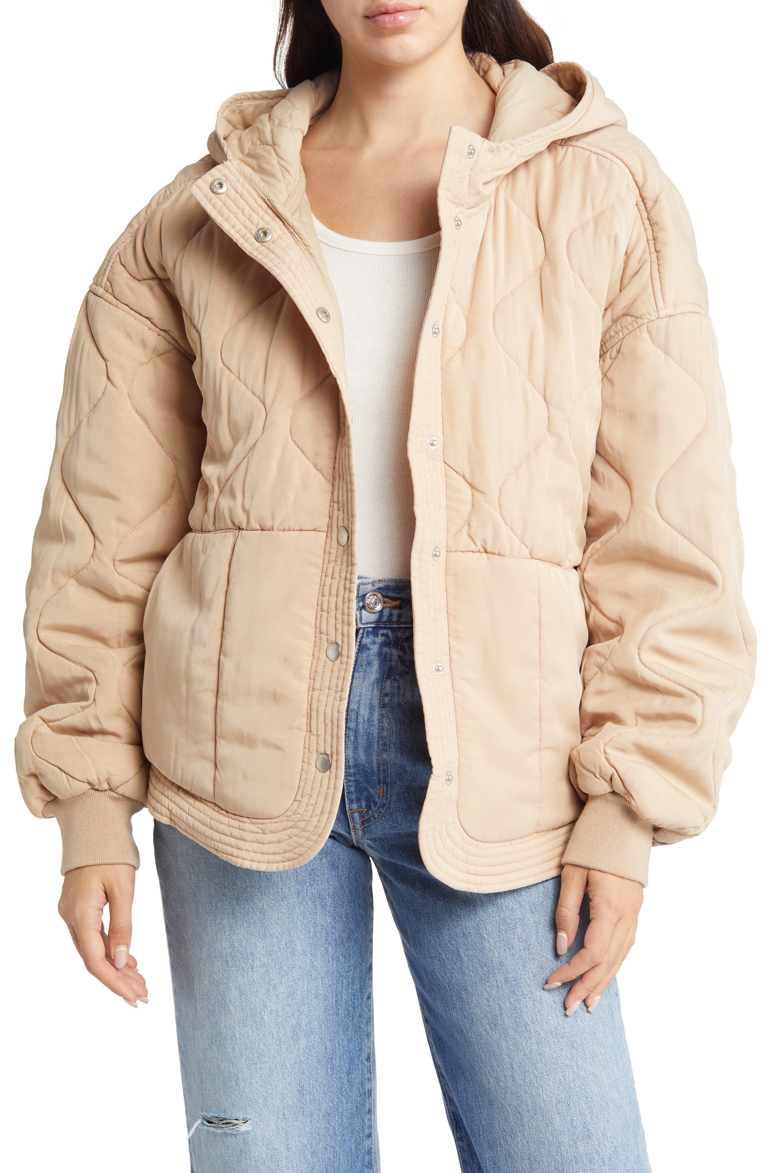 plt white puffer jacket