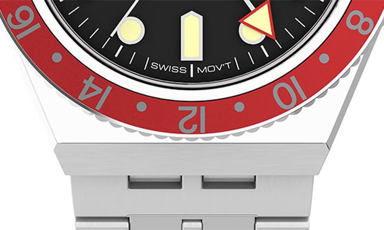 Timex ® Q Gmt Bracelet Watch, 38mm In Stainless Steel