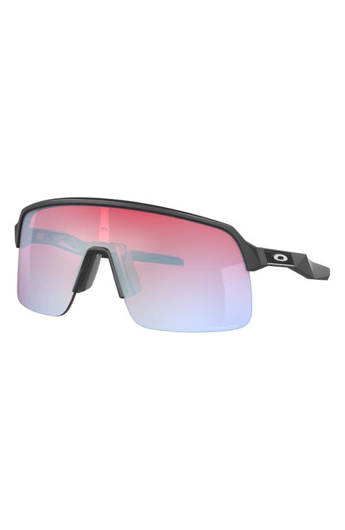 Shop Oakley Sutro Lite 139mm Prizm™ Wrap Shield Sunglasses In Matte Carbon/prizm Sapphire