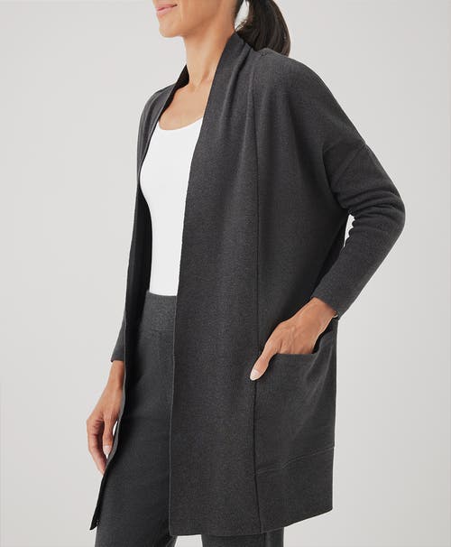 Pact Organic Cotton Airplane Cardigan In Charcoal Heather