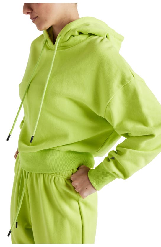 Electric Yoga French Terry Hoodie In Lime Punch
