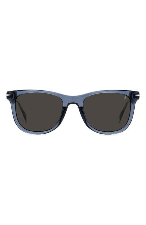 Shop David Beckham Eyewear 52mm Rectangular Sunglasses In Blue