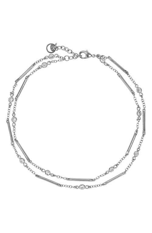 LILI CLASPE Hanalei Layered Anklet in Silver