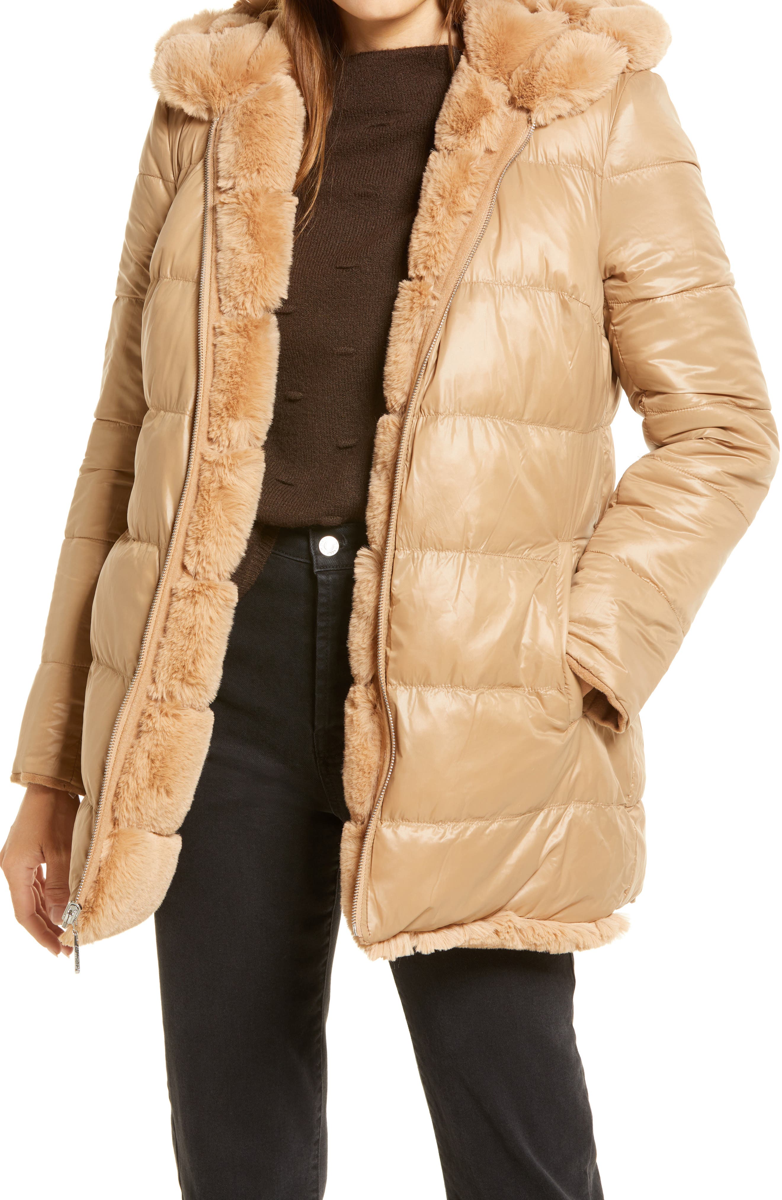 sam edelman faux fur parka