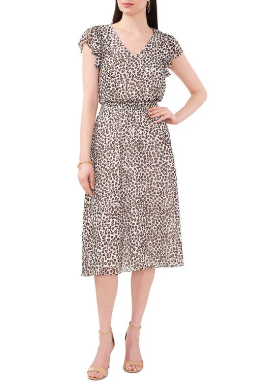 Chaus Smock Waist Short Sleeve Dress Soft Ecru at Nordstrom,