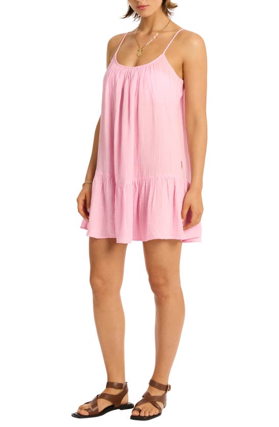 Shop Sea Level Sunset Cover-up Sundress In Pink