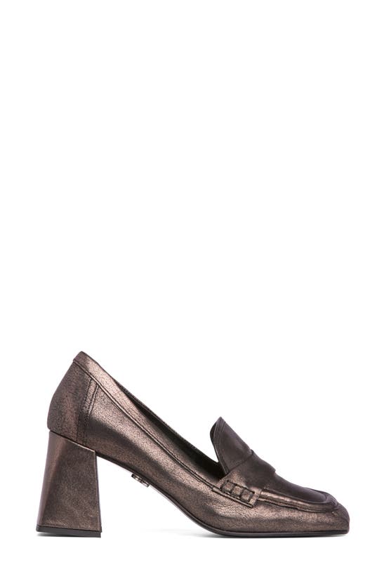 Shop Beautiisoles Lola Loafer Pump In Pewter