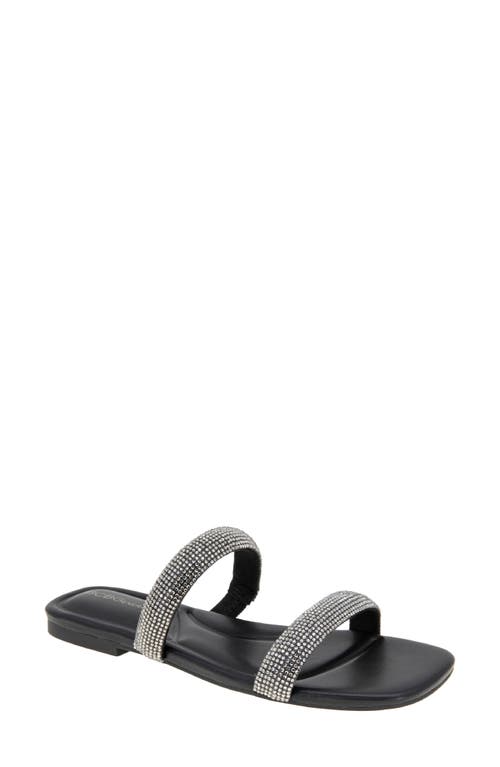 Glannis Slide Sandal in Black