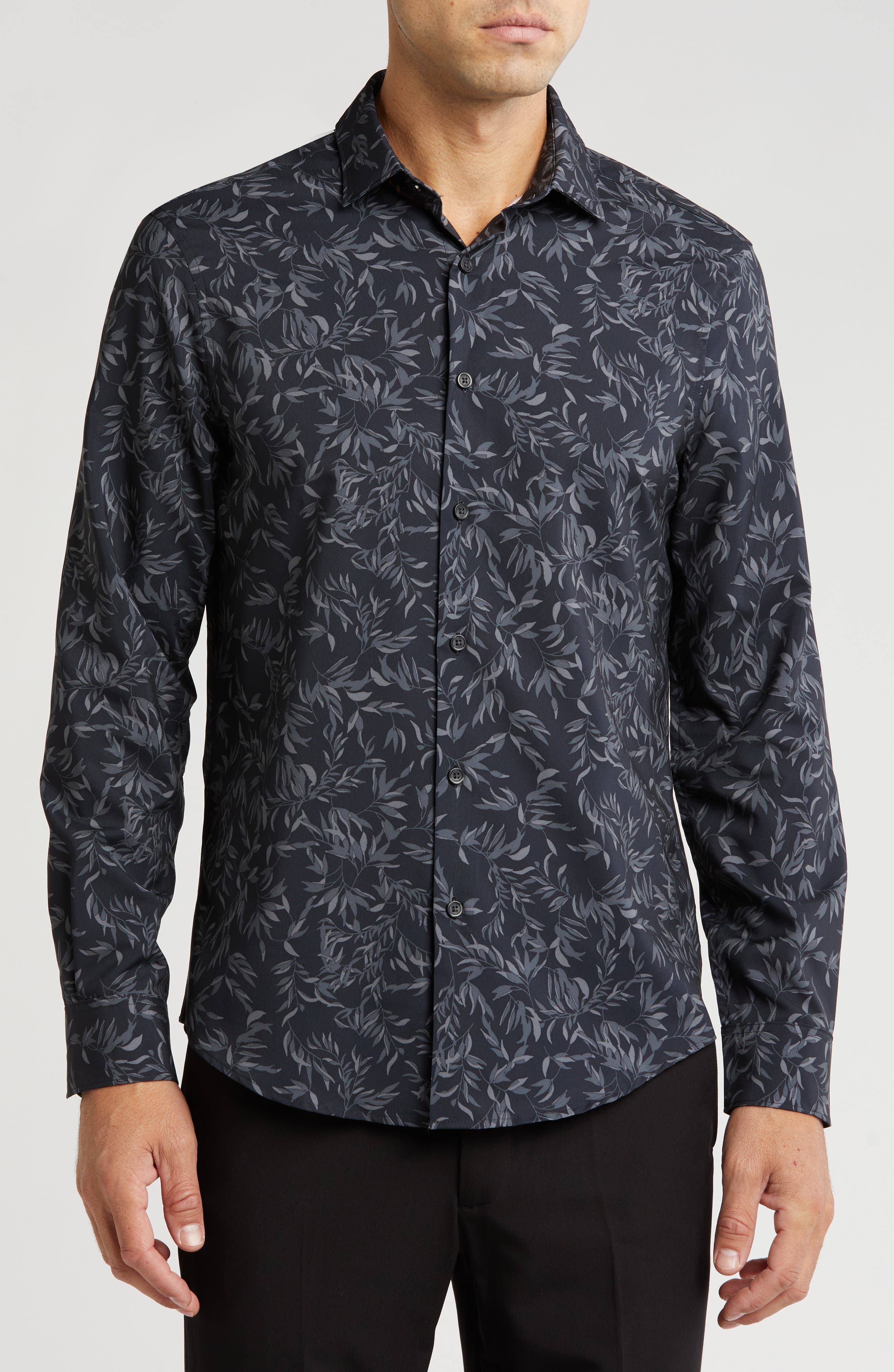 Men's Black Long Sleeve Button Down Shirts | Nordstrom Rack