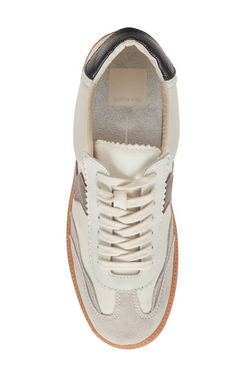 Shop Dolce Vita Notice Sneaker In White/grey Leather