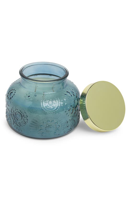 Portofino Candles Glass Jar Scented Candle In Blue