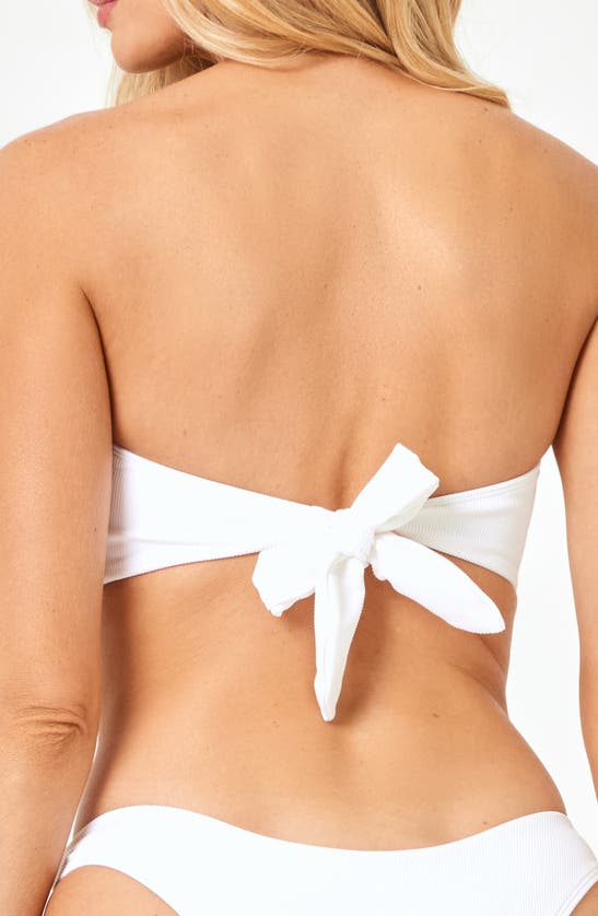 L*space Jasper Bandeau Bikini Top In White